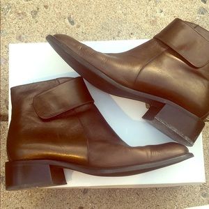 Italian leather booties